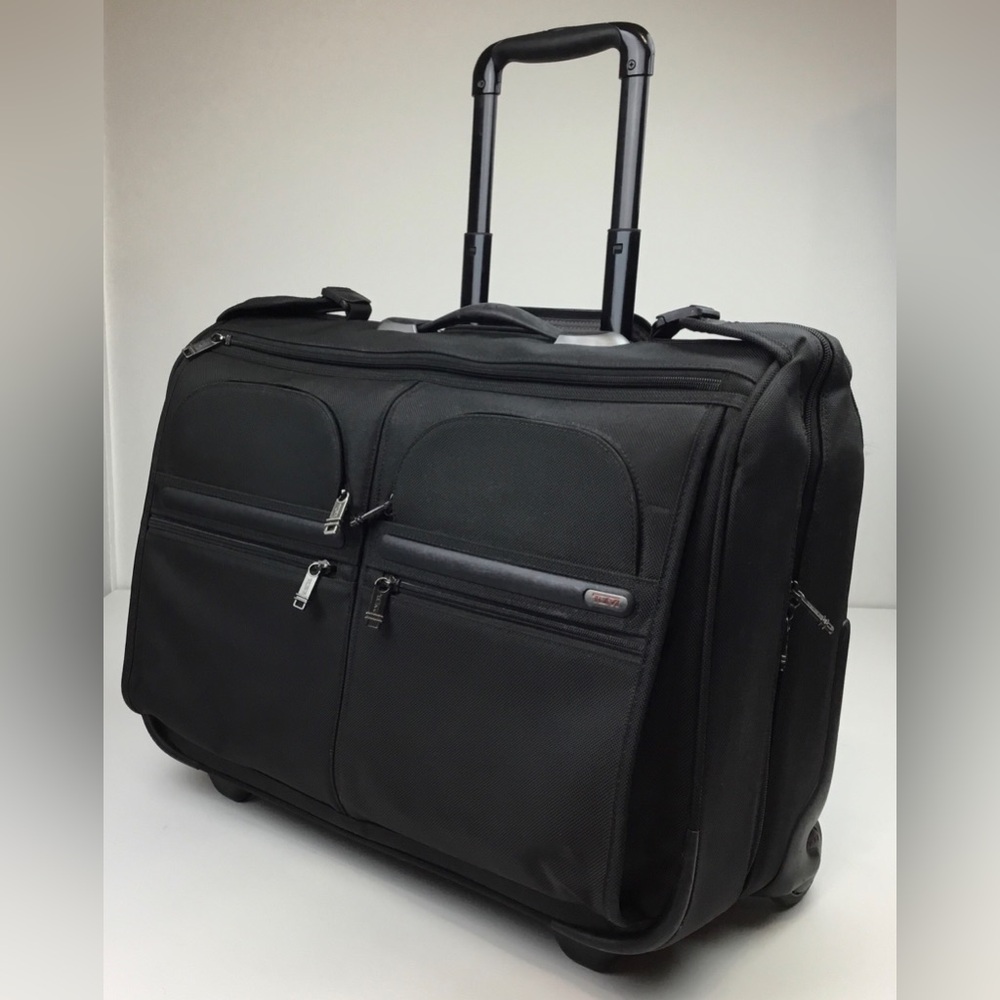 TUMI Alpha 2 Wheeled Garment Bag Suitcase Black Ballistic Nylon Luggage